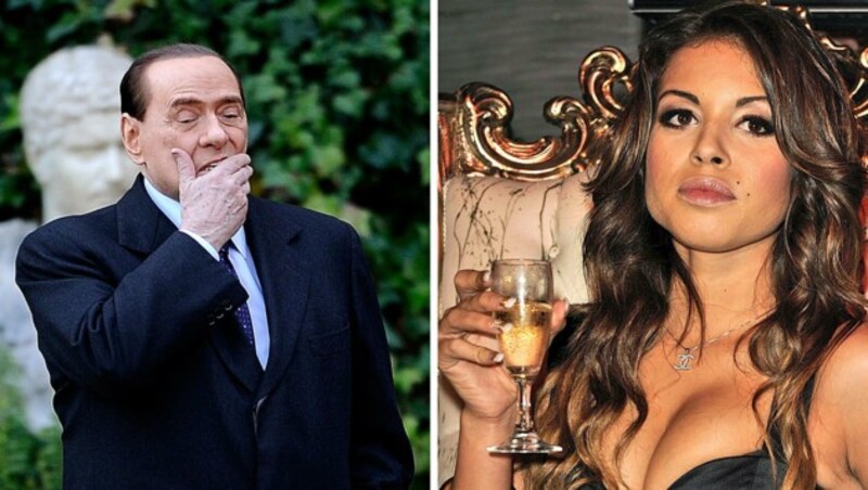 Silvio Berlusconi und Karima al-Mahroug alias "Ruby" (Bild: AFP/Filippo Monteforte, AFP/Giuseppe Aresu)