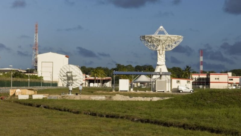 Eine Galileo-Bodenstation in Kourou in Französisch-Guayana (Bild: ESA/CNES/Arianespace/Optique Video du CSG)