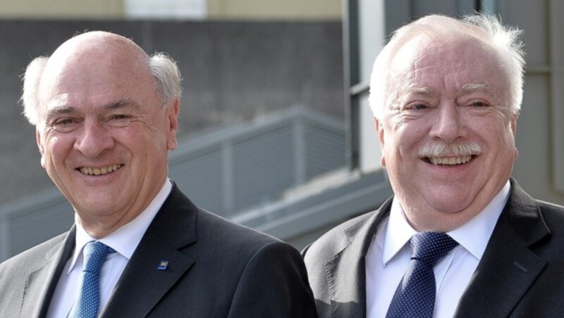 Erwin Pröll und Wiens Bürgermeister Häupl sind durch langjährige Zusammenarbeit eng verbunden. (Bild: APA/BARBARA GINDL)