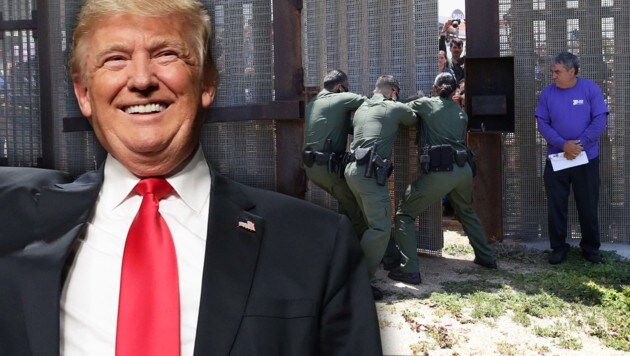 Trump will eine Mauer an der Grenze zu Mexiko bauen. (Bild: APA/AFP/GETTY IMAGES/JOHN MOORE, AFP/CHIP SOMODEVILLA)