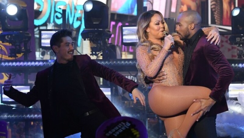 Hin und wieder sang Mariah Carey auch passend zur Musik. (Bild: APA/AFP/ANGELA WEISS)