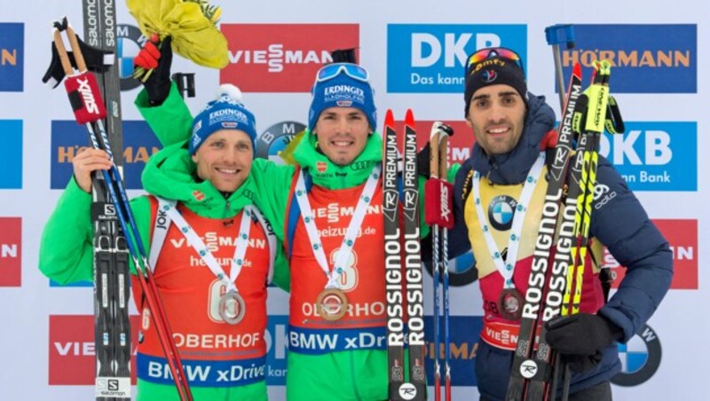 Erik Lesser, Simon Schempp, Martin Fourcade (Bild: Associated Press)