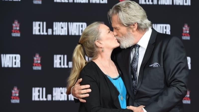 Jeff Bridges und Gattin Susan Geston (Bild: APA/AFP/ROBYN BECK)