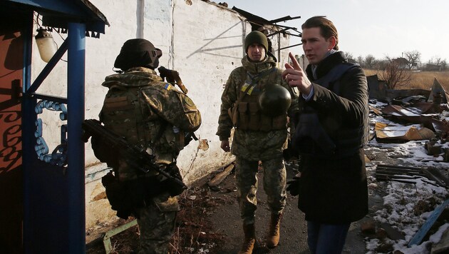 Sebastian Kurz auf Besuch in der Ukraine (Bild: APA/BMEIA/DRAGAN TATIC)
