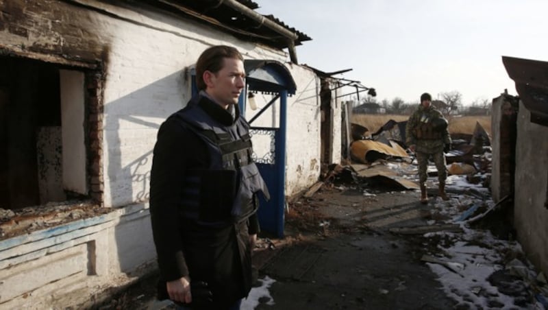 Sebastian Kurz auf Besuch in der Ukraine (Bild: APA/BMEIA/DRAGAN TATIC)