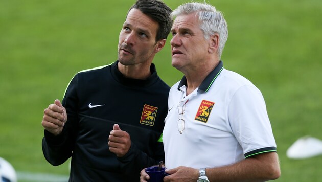 Coach Oliver Lederer (li.) und Sportdirektor Ernst Baumeister (Bild: GEPA)
