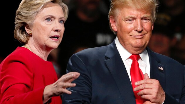 Hillary Clinton, Donald Trump (Bild: AFP/JEFF KOWALSKY, AP/Andrew Harnik)