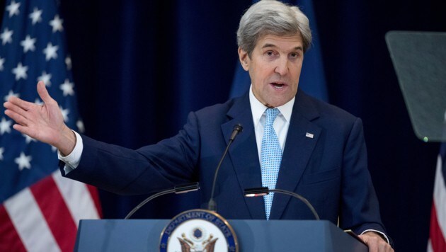 Die US-Diplomatie wurde von Russland und der Türkei ausgebremst (Bild: Außenminister Kerry). (Bild: AP)