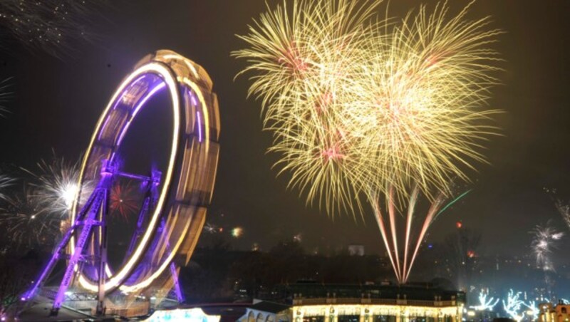 Feuerwerk in Wien im Prater (Bild: APA/HANS PUNZ)