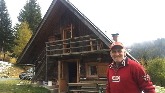 Franz Dorners Jagerhütte in St. Gertraud im Lavanttal ist für den Jahreswechsel bereit. (Bild: Christian Rosenzopf)