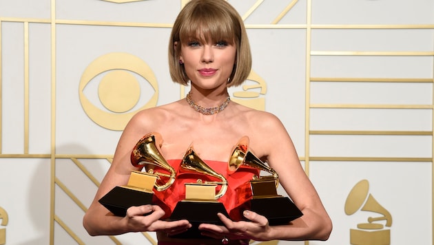 Taylor Swift bei der Grammy-Verleihung (Bild: Chris Pizzello/Invision/AP)