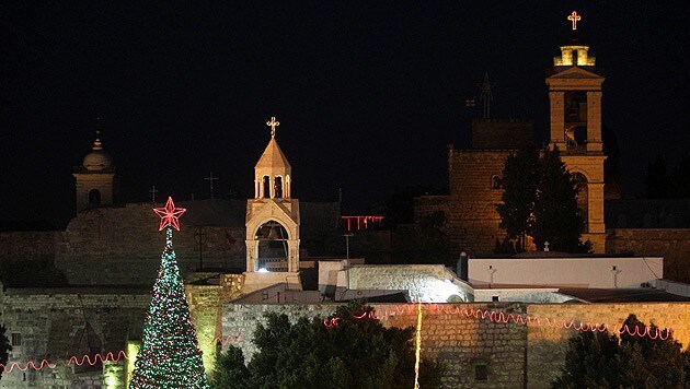 Weihnachten in Bethlehem, dem Geburtsort Jesu (Bild: EPA (Archiv))