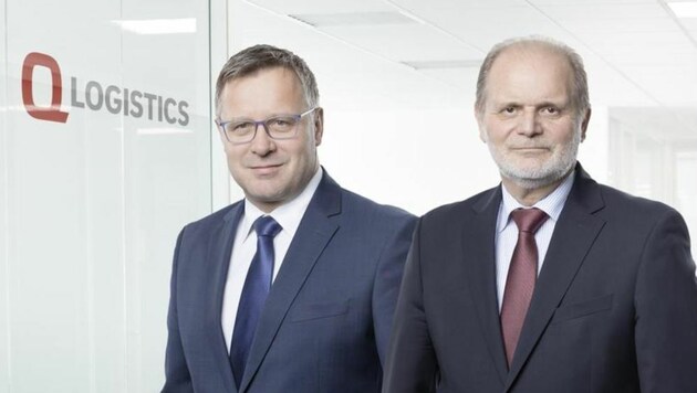 Geschäftsführer Christian Braunstein (li.) und der neue Q-Logistics-Chef, Johann Gaia (re.). (Bild: Q-Logistics)