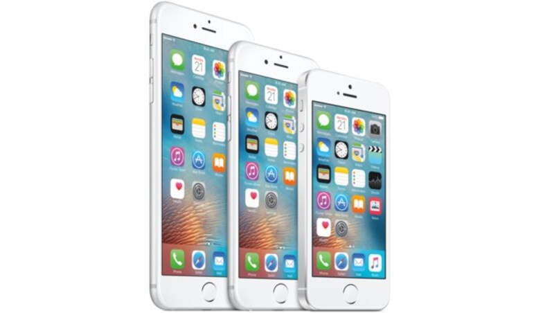 iPhone 6S Plus, 6S und SE im Größenvergleich (Bild: Apple)