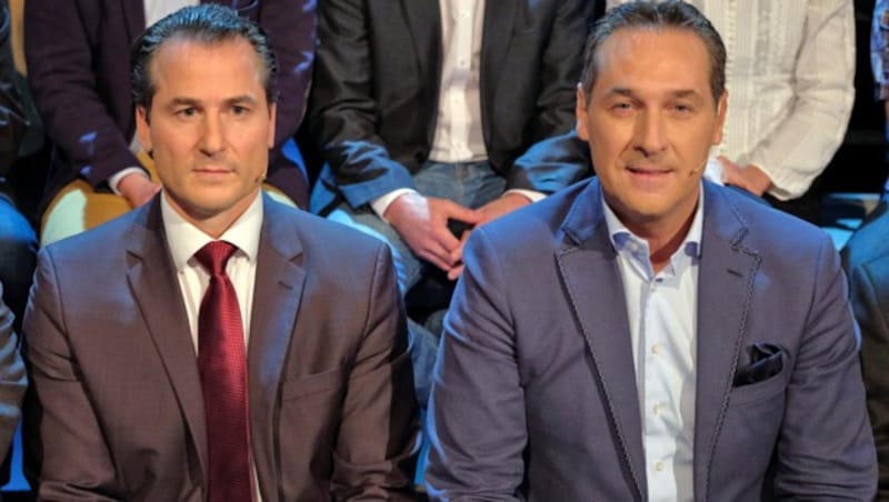 Lugar (li.) und Strache (Bild: ORF)