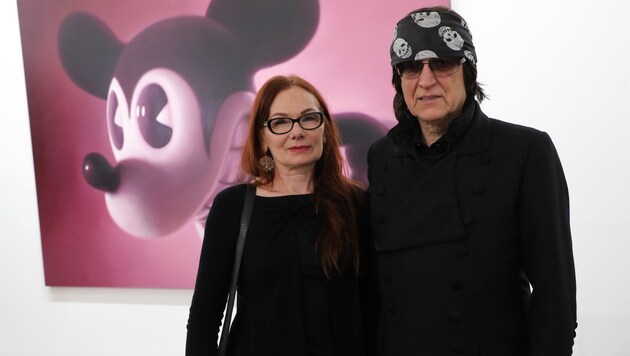 Gottfried Helnwein mit seiner Frau Renate in der Albertina (Bild: Alexander Tuma)