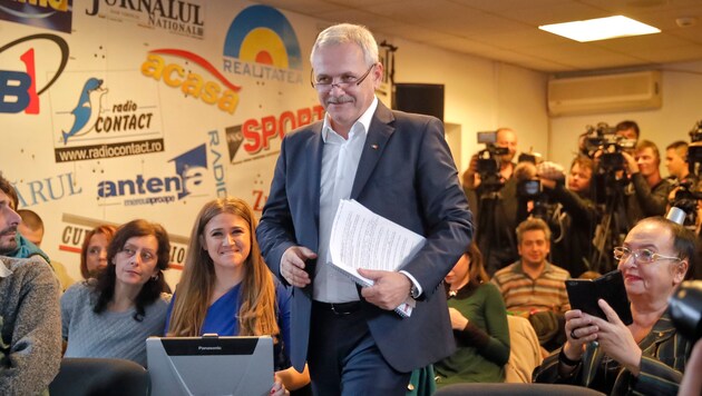 Der Sieger der Parlamentswahl in Rumänien: PSD-Chef Liviu Dragnea (Bild: ASSOCIATED PRESS)