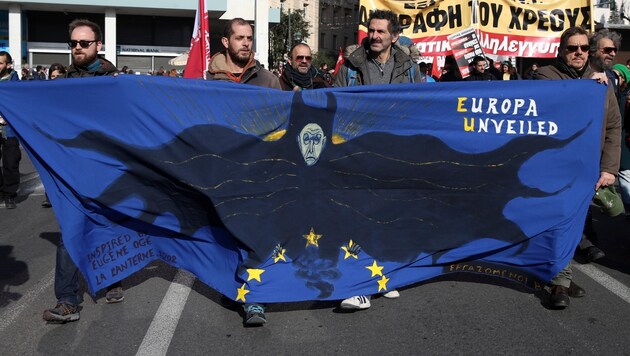 Proteste in Athen (Bild: AP)
