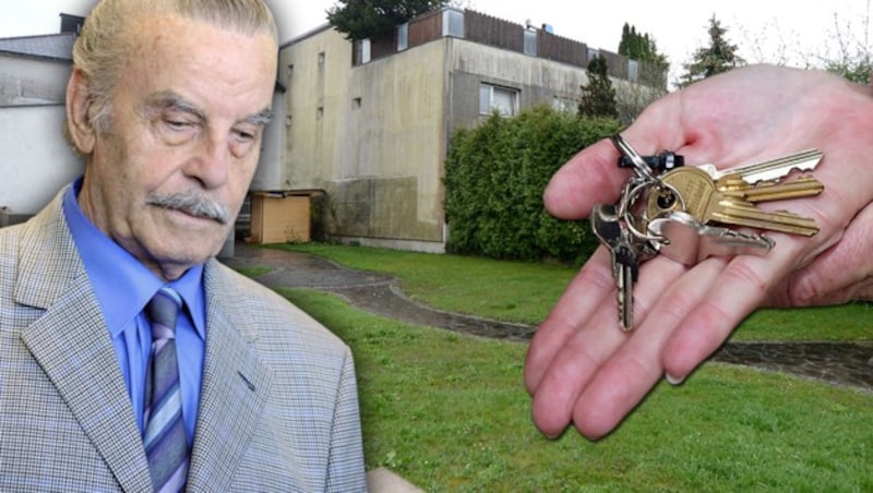 Die Schlüssel zum Horrorhaus von Josef Fritzl gingen an die neue Besitzerin. (Bild: AFP, APA/HELMUT FOHRINGER, Klemens Groh)