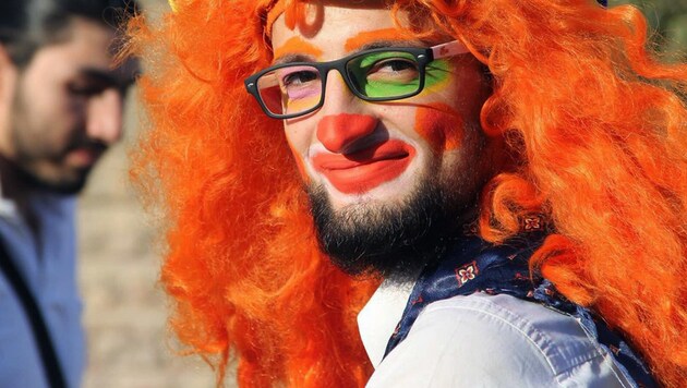 Anas al-Basha, der Clown von Aleppo, ist tot. (Bild: AP)