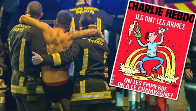 (Bild: APA/EPA/IAN LANGSDON, Charlie Hebdo)