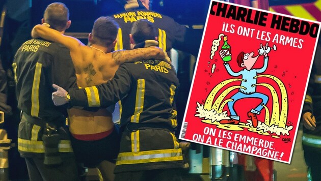 (Bild: APA/EPA/IAN LANGSDON, Charlie Hebdo)