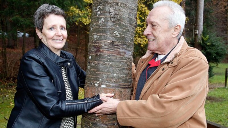 In guten wie in schlechten Zeiten: Josef Gantschnig mit seiner Ehefrau Margreth (Bild: Uta Rojsek-Wiedergut)