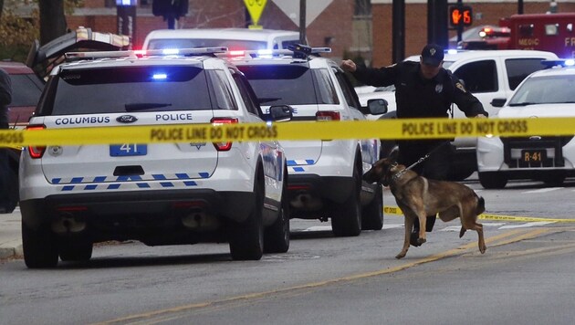 Polizeieinsatz an der Ohio State University (Bild: AP)