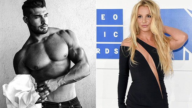 Dieses sexy Fitnessmodel ist angeblich Britney Spears neuer Freund. (Bild: instagram.com/samasghari, APA/AFP/GETTY IMAGES/Jamie McCarthy)