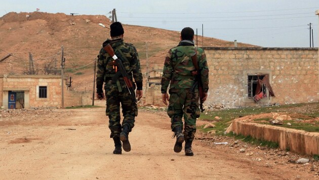 Soldaten der Assad-Armee (Bild: APA/AFP/GEORGE OURFALIAN)