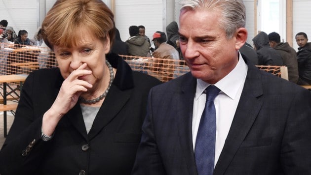 Kommt die Abkehr von Angela Merkels "Willkommenspolitik"? Merkel links, Strobl rechts im Bild (Bild: APA/AFP/Christof Stache, dpa/Uwe Anspach)