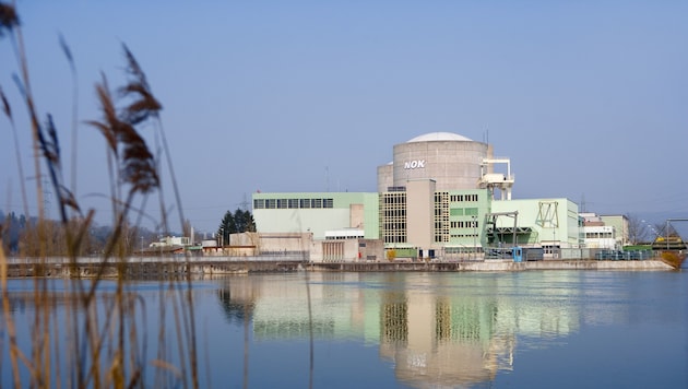 The Beznau I and II nuclear power plants with the two reactor units on the River Aare. (Bild: APA/KEYSTONE/MARTIN RUETSCHI)