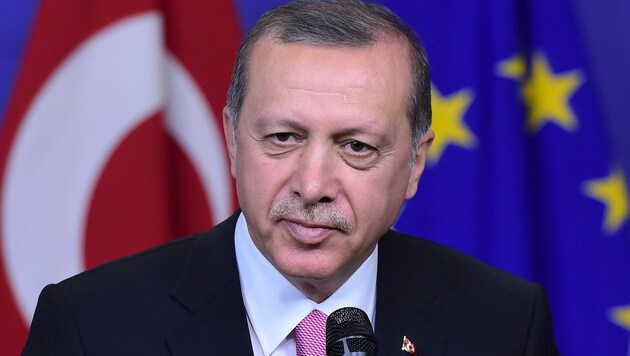 Der türkische Präsident Recep Tayyip Erdogan (Bild: APA/AFP/EMMANUEL DUNAND)