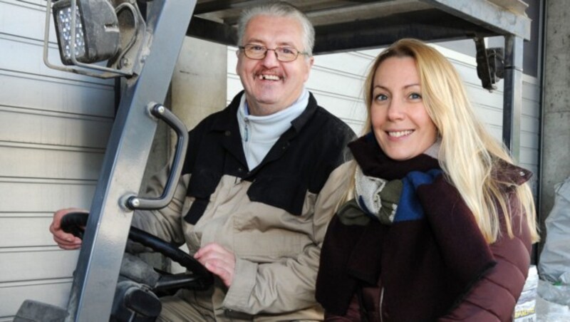 Franz Hubmayr mit Redakteurin Brigitte Quint (Bild: Franz Crepaz)