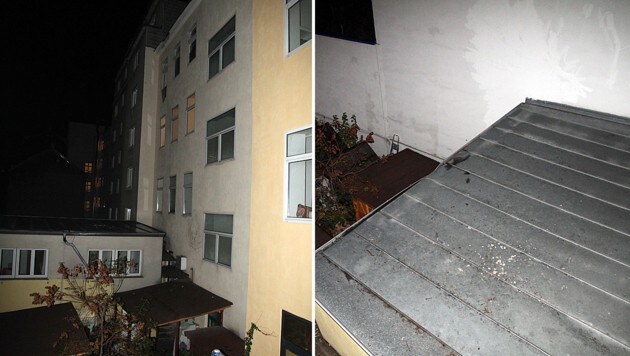 Die Vierjährige stürzte aus dem Fenster und schlug auf einem Blechdach auf. (Bild: Andi Schiel)