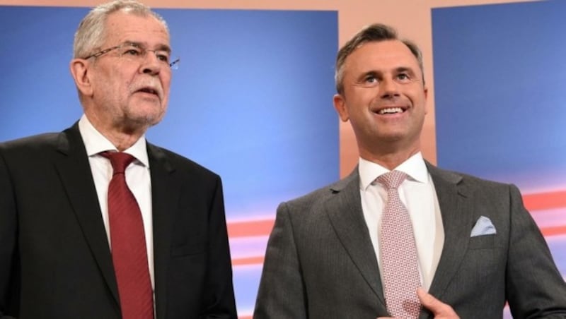 Die beiden Präsidentschaftskandidaten Alexander Van der Bellen und Norbert Hofer (Bild: APA/HELMUT FOHRINGER)