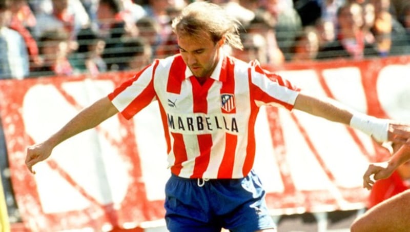 Gerhard Rodax im Trikot von Atletico Madrid (Bild: GEPA)