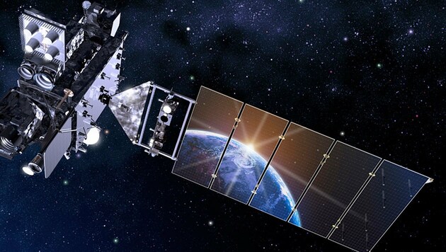 Der Satellit „GEOS-R“ (Bild: NASA)