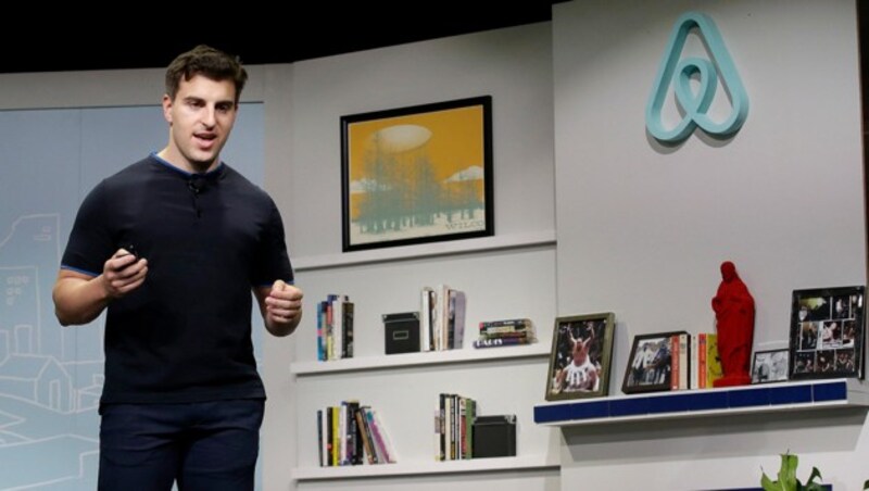 Airbnb-Firmenchef und Mitbegründer Brian Chesky (Bild: AP)