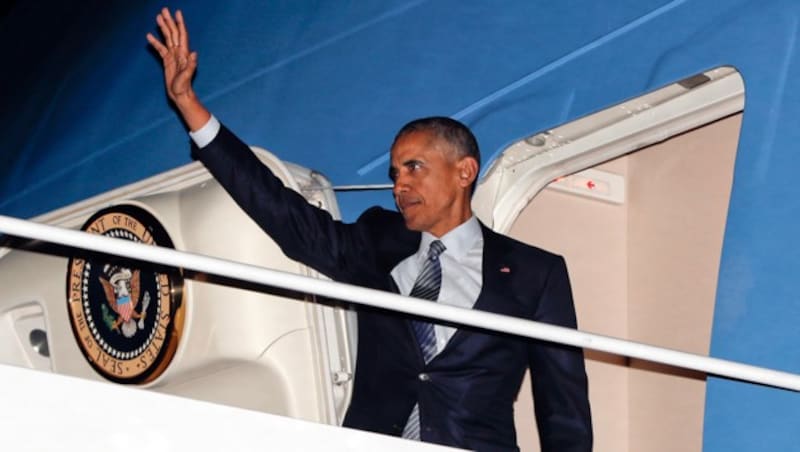 Obama vor dem Abflug nach Europa (Bild: The Associated Press)