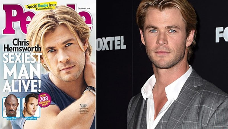 Chris Hemsworth ist der "Sexiest Man Alive" 2014. (Bild: People, APA/EPA/DAN HIMBRECHTS)