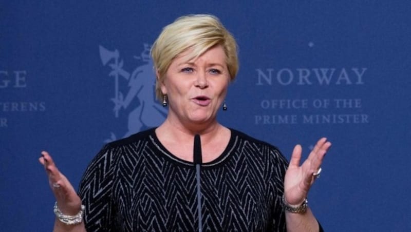 Siv Jensen (Bild: APA/AFP/NTB SCANPIX/LARSEN, HAKON MOSVOLD)