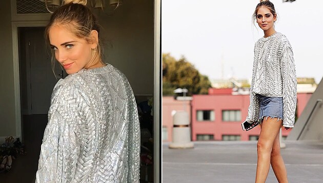 Chiara Ferragni trägt bereits eine der neuen Pullover-Trend-Teile. (Bild: instagram.com/chiaraferragni)