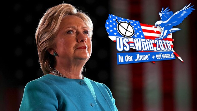 Hillary Clinton kann aufatmen: Das FBI hat die Ermittlungen gegen sie eingestellt. (Bild: APA/AFP/GETTY IMAGES/JUSTIN SULLIVAN, krone.at-Grafik)