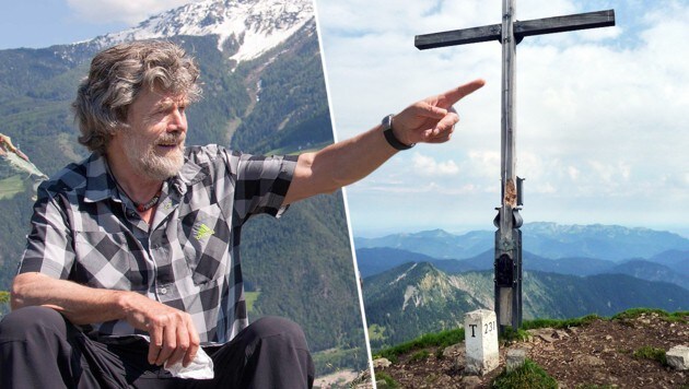 Reinhold Messner hält nicht viel von Gipfelkreuzen. (Bild: ServusTV, PI Bad Tölz)