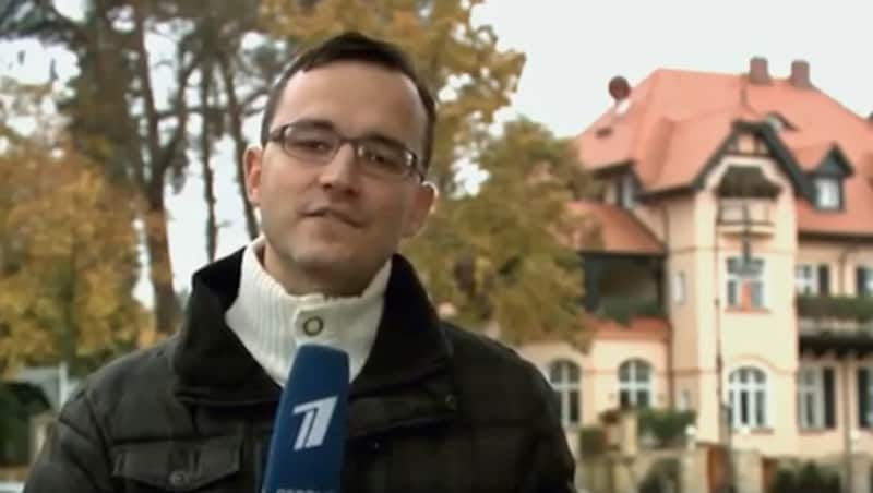 Der Österreich-Korrespondent des russischen TV-Senders "Perwy kanal" (Bild: Screenshot/YouTube.com)