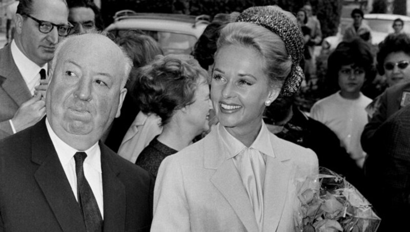 Alfred Hitchcock und Tippi Hedren in Cannes anlässlich der Filmfestspiele 1963 (Bild: Associated Press)