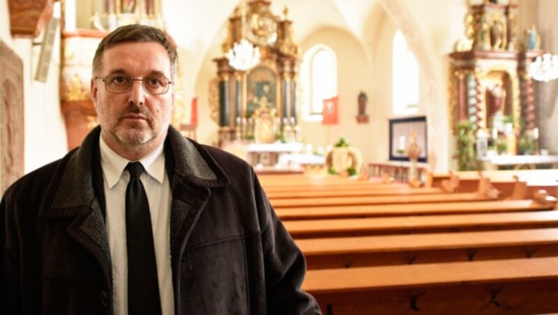 Schulwart Franz Groiß wurde in der Kirche von Ottenschlag zum Helden. (Bild: Imre Antal)