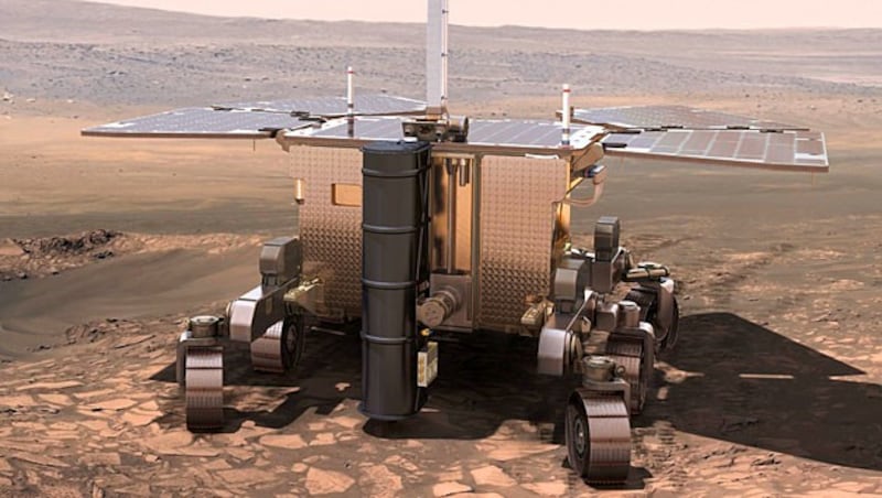 Illustration: So soll der Rover der Mission "ExoMars" aussehen. (Bild: ESA)