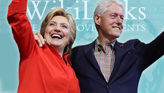 Brisante E-Mails warfen ein gänzlich anderes Licht auf Bill Clintons Stiftung. (Bild: APA/AFP/GETTY IMAGES/JUSTIN SULLIVAN, twitter.com)